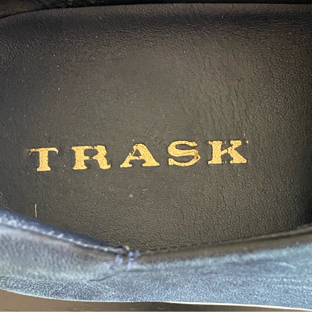 TRASK Mens Sheepskin Leather Sneakers Shoes Navy Modern Minimalist Comfort 10.5 - Picture 6 of 8